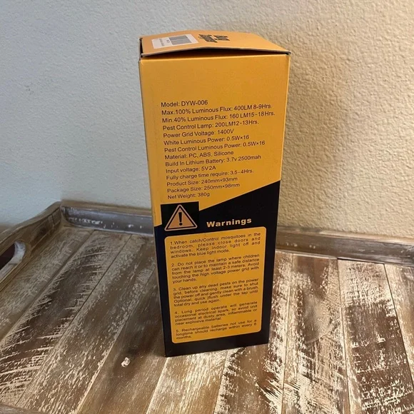 NWT! LED Light Bug Zapper Rechargeable 2in1 Wireless Insect Killer Lamp 2500mAh - Picture 2 of 13